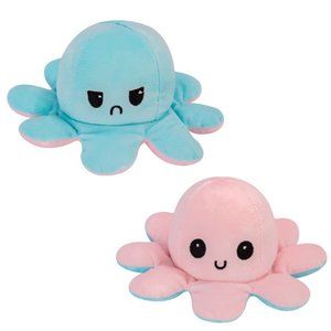 Reversible Pink/Light Blue Octopus Plushy